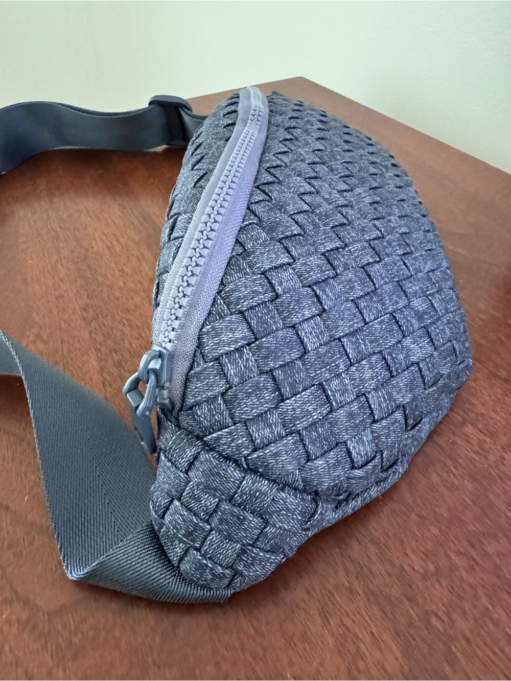 Woven denim color Women's Crossbody Belt Bag